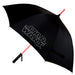 Détail du tissu du parapluie Star Wars, mettant en évidence la qualité du polyester taffetas et le logo Star Wars subtilement intégré dans le design.