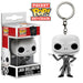 Porte-clés FUNKO Pocket Pop représentant Jack Skellington de Nightmare Before Christmas, vue de face avec détails précis