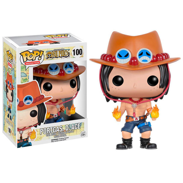 Figurine Funko POP Portgas D. Ace de One Piece vue de face avec détails précis et couleurs vives