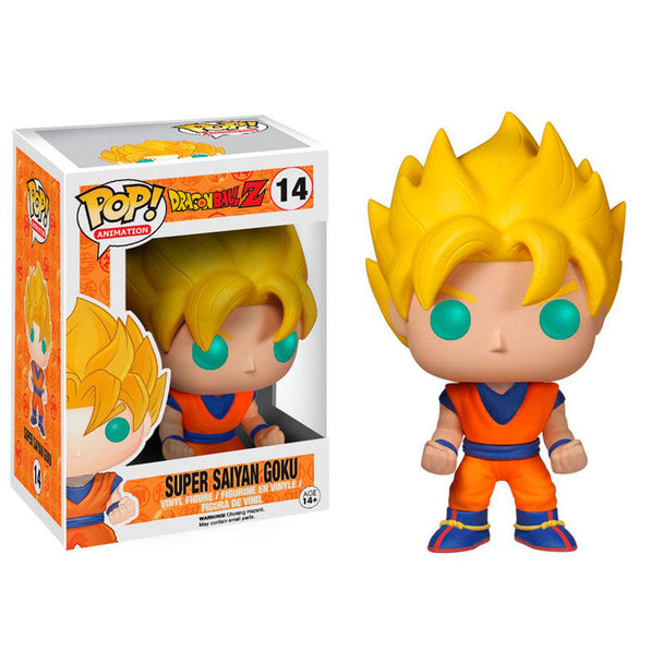 Figurine POP FUNKO de Goku Super Saiyan de Dragon Ball Z en vinyle de 10 cm dans sa boîte cadeau.