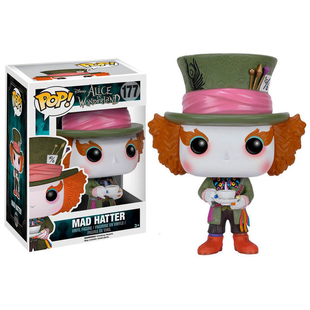 Figurine Funko POP Mad Hatter de 10 cm en vinyle avec détails colorés et chapeau iconique