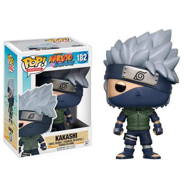 Figurine Funko POP Kakashi de Naruto Shippuden en vinyle, vue de face avec détails précis du personnage.