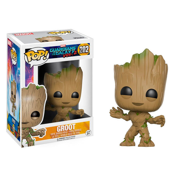 Figurine Funko POP Groot Guardians of the Galaxy 2 en vinyle de 9 cm dans sa boîte cadeau collector