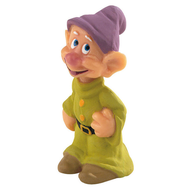 Figurine du Nain Silencieux de Blanche-Neige Disney de 5 cm par BULLYLAND, vue de face avec détails colorés.