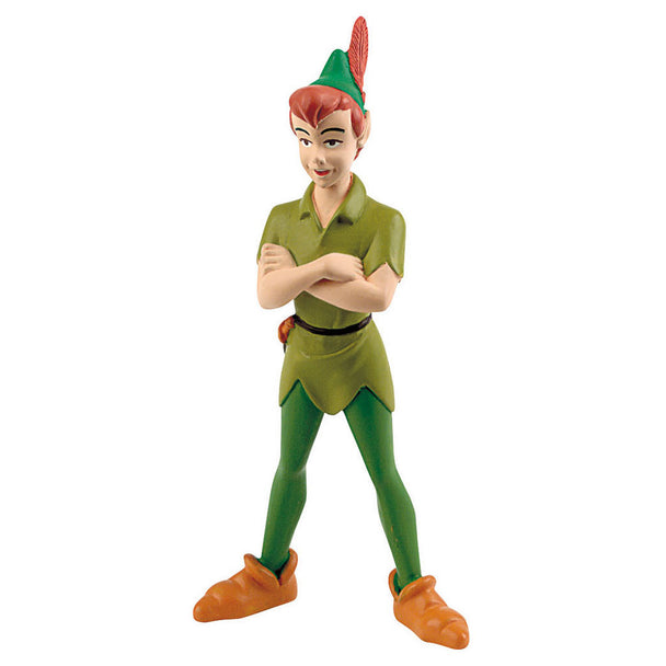 Figurine Disney Peter Pan de 9cm par BULLYLAND, vue de face avec détails colorés et finition soignée.
