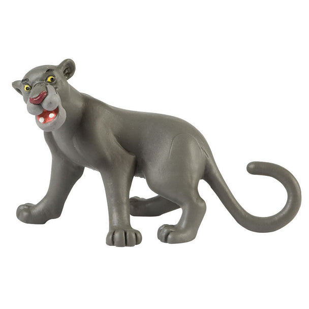Figurine Baghira 8cm de BULLYLAND inspirée du Livre de la Jungle Disney, vue de profil sur fond blanc.