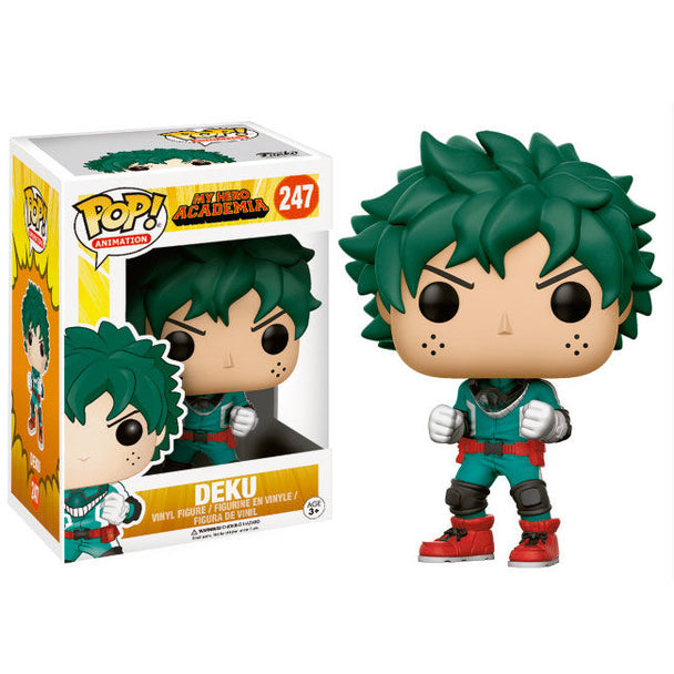 Figurine Funko POP Deku de My Hero Academia, vinyle 9cm dans sa boîte cadeau collector.