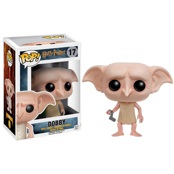Vue rapprochée de la figurine Dobby Funko POP montrant les détails de l'elfe de maison