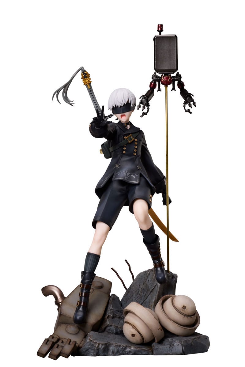 Statue NieR:Automata 9S Deluxe Aniplex - Vue frontale détaillée