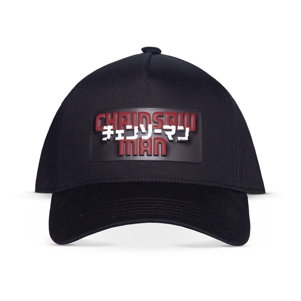 Casquette baseball Chainsaw Man noire avec logo rouge