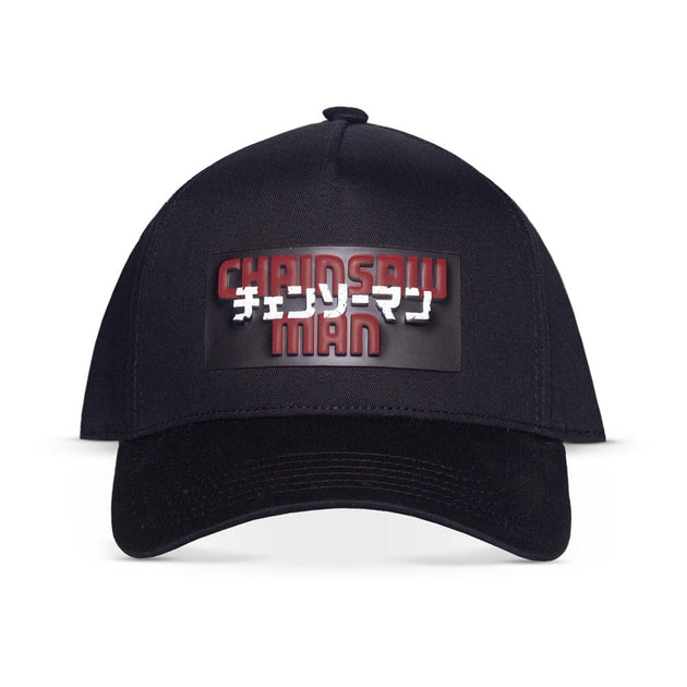 Casquette baseball Chainsaw Man noire avec logo rouge