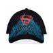 Casquette baseball Superman Logo Difuzed vue de face, logo emblématique rouge et jaune.