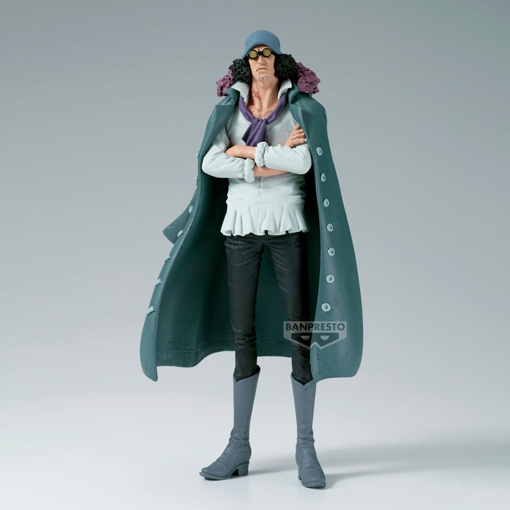 Figurine Kuzan One Piece 23 cm Banpresto, détail du visage et de l'expression