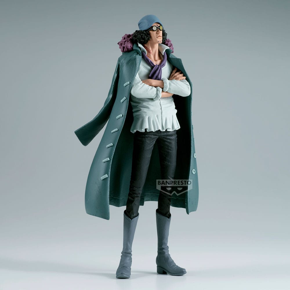 Statuette Aokiji One Piece en PVC, vue de profil avec détails du manteau