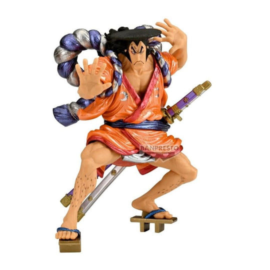 Statuette PVC One Piece Kouzuki Oden King of Artist Banpresto 17 cm, vue frontale détaillée
