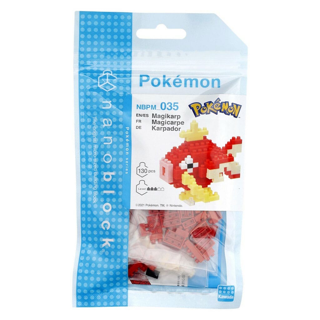 Nanoblock Pokémon Magicarpe assemblé, vue de face