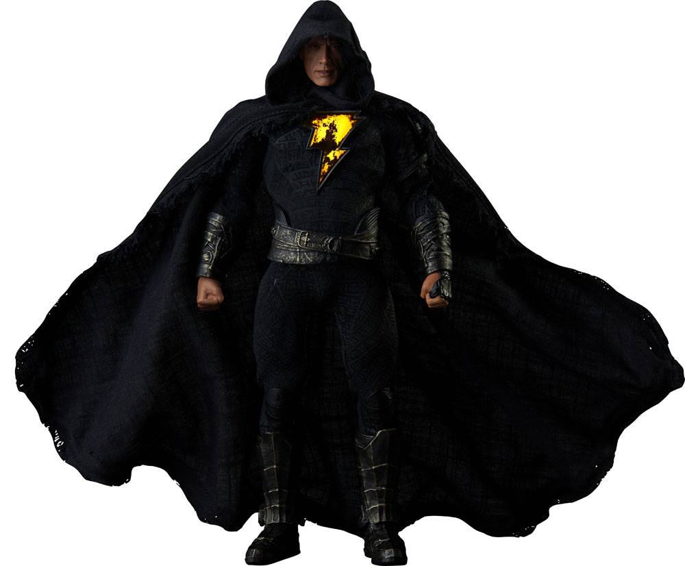 Figurine Black Adam Beast Kingdom posant avec un effet de puissance, éclairage LED