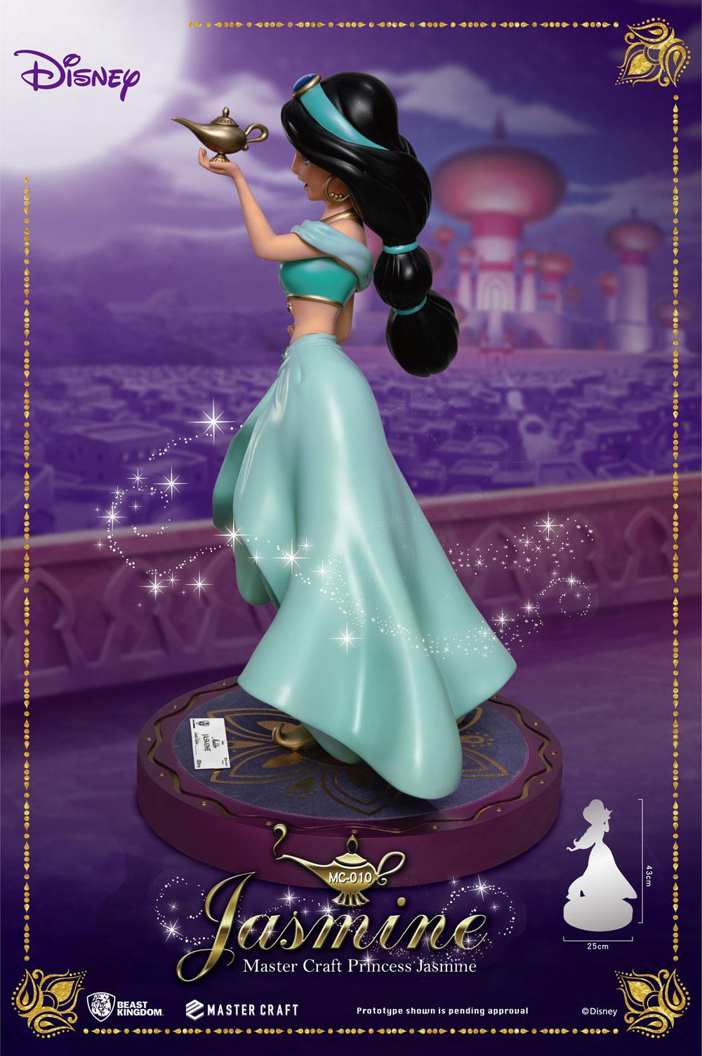Statuette Disney Jasmine 38cm, montrant la posture et le mouvement