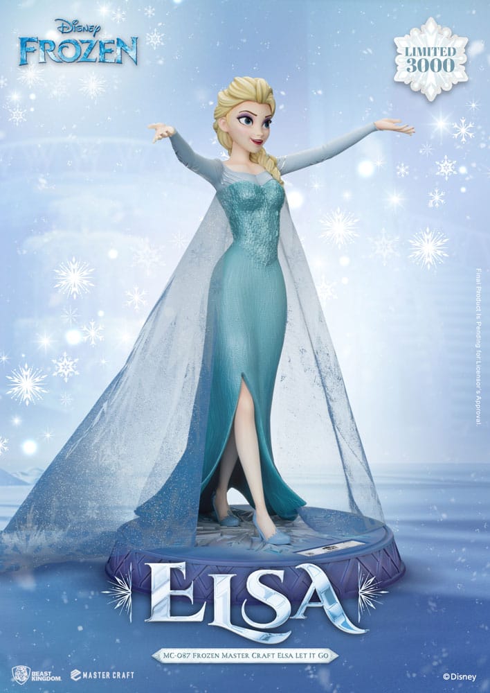 Statuette Elsa Reine des Neiges Master Craft Let It Go 40cm, vue frontale