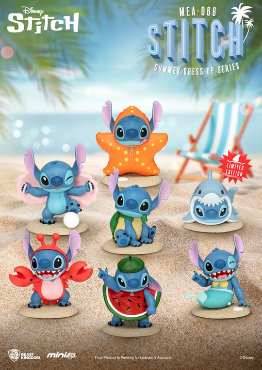 Assortiment de 6 figurines Stitch Mini Egg Attack Summer Dress Up