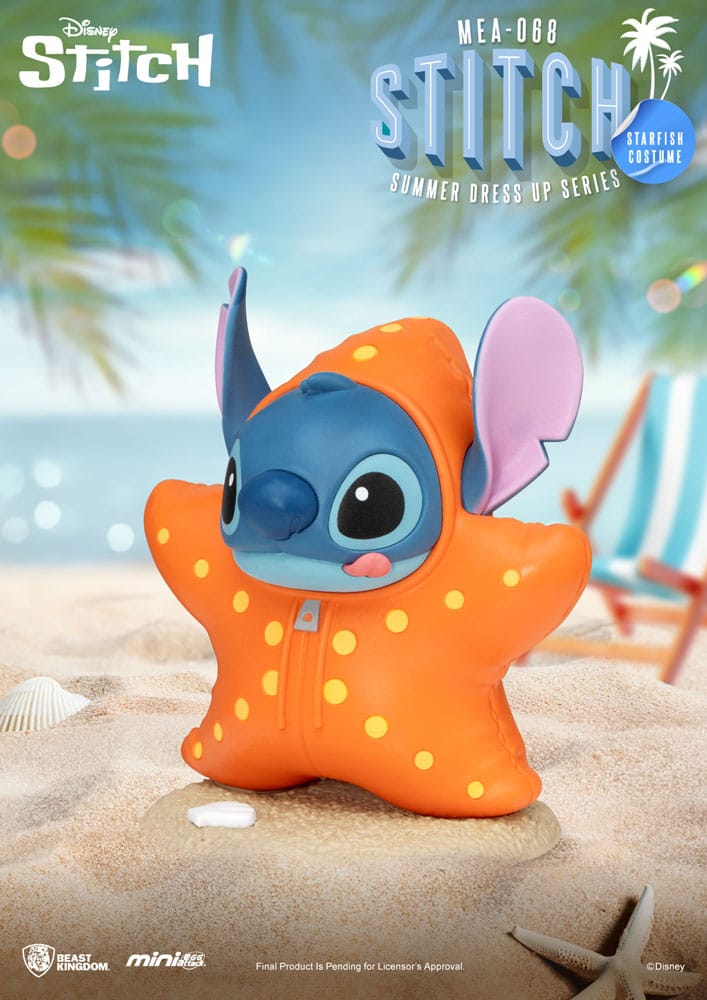 Figurine Stitch Mini Egg Attack faisant du surf