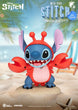 Vue d'ensemble des 6 figurines Stitch Summer Dress Up sur leurs socles