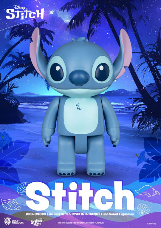 Tirelire Stitch Syaking Bang 30 cm vinyle Beast Kingdom vue de face
