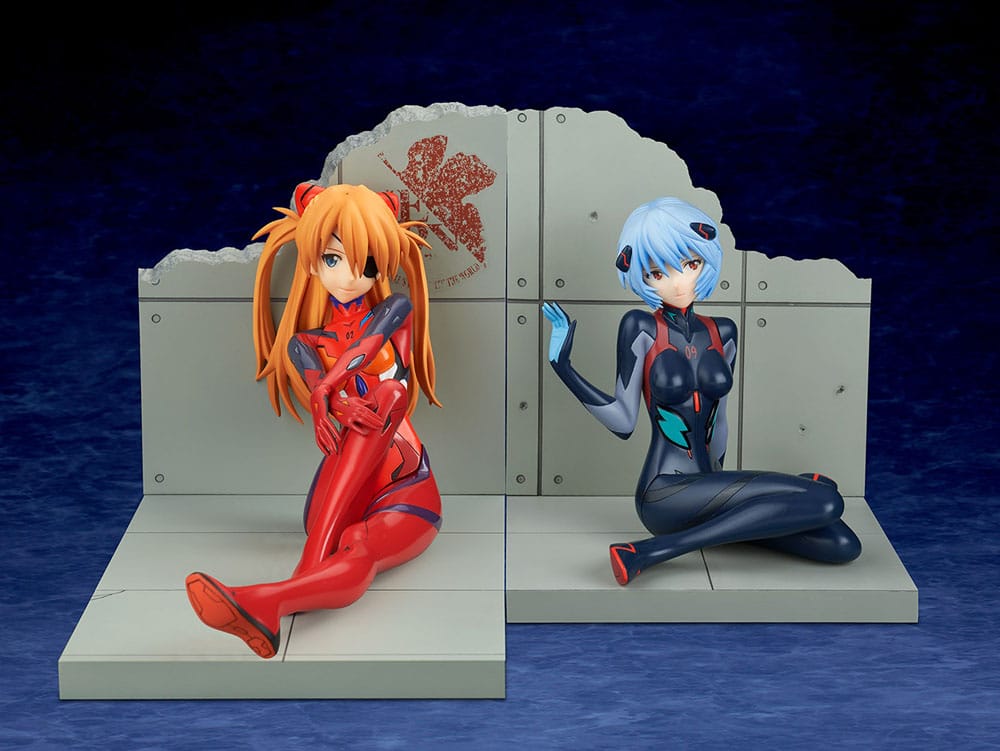 Rei Ayanami Plugsuit Ver. 1/7, statuette Bellfine avec socle, vue d'ensemble