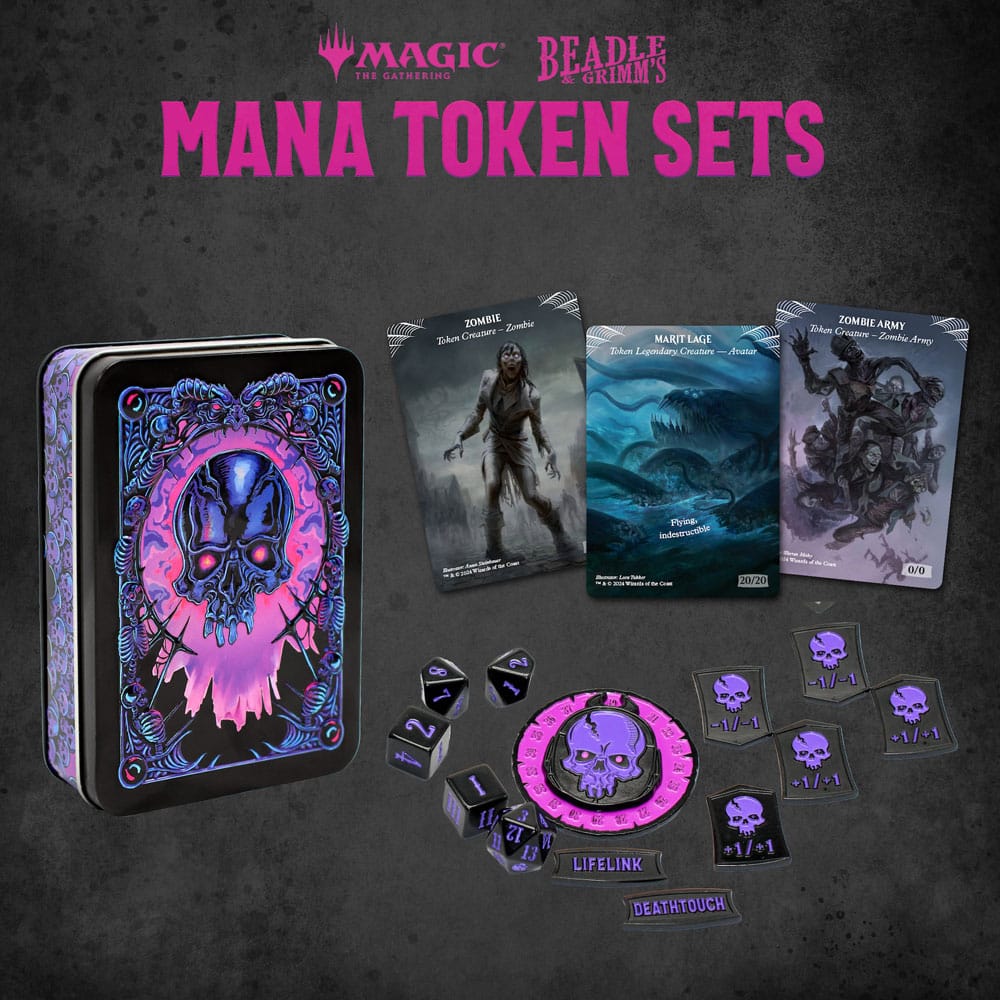Pack Magic The Gathering Dice and Token Black Mana Beadle & Grimm's