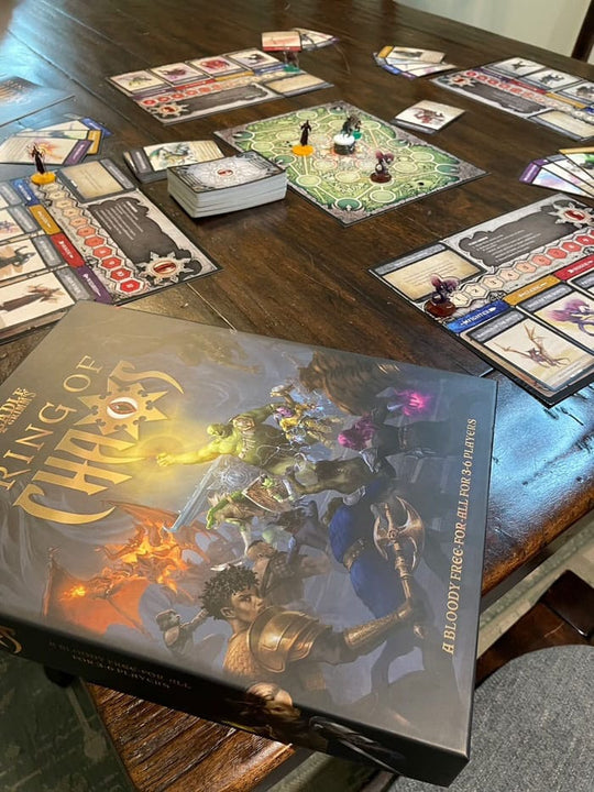 Un groupe d'aventuriers prêt à l'action dans Ring of Chaos