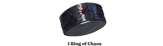 Le Ring of Chaos au centre de l'attention, symbole de pouvoir