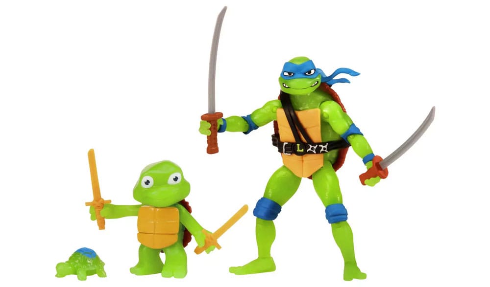 Contenu du pack figurines Tortues Ninja : Leonardo et accessoires