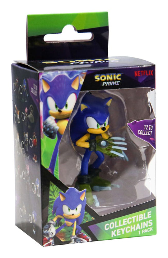 Porte-clés Sonic Prime avec un personnage en action