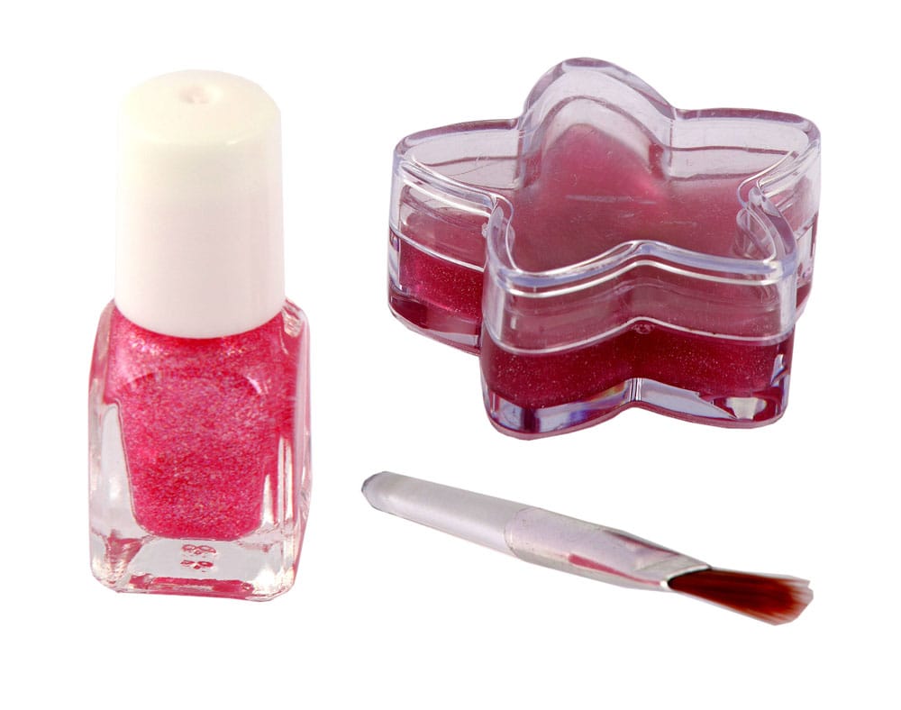 Assortiment de produits de maquillage Glam Surprise : vernis, gloss, fard à paupières