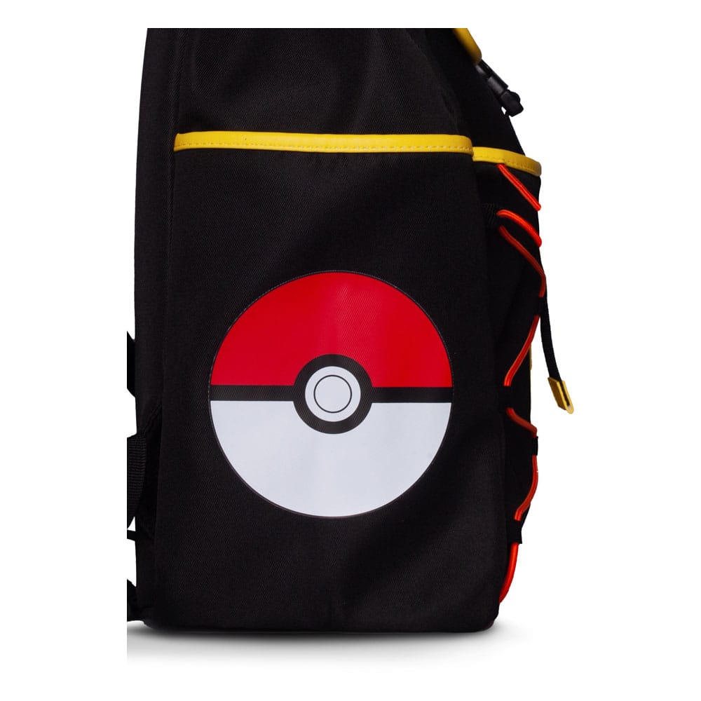 Intérieur du sac à dos Pikachu Difuzed montrant le compartiment principal