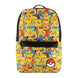 Sac à dos Pokémon Pikachu Basic Difuzed de face, couleur jaune vif, avec l'image de Pikachu souriant.