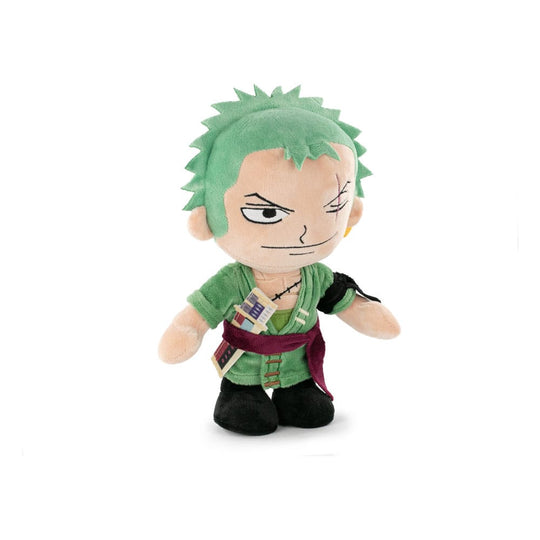 Peluche Zoro Roronoa One Piece 29 cm en situation sur une étagère