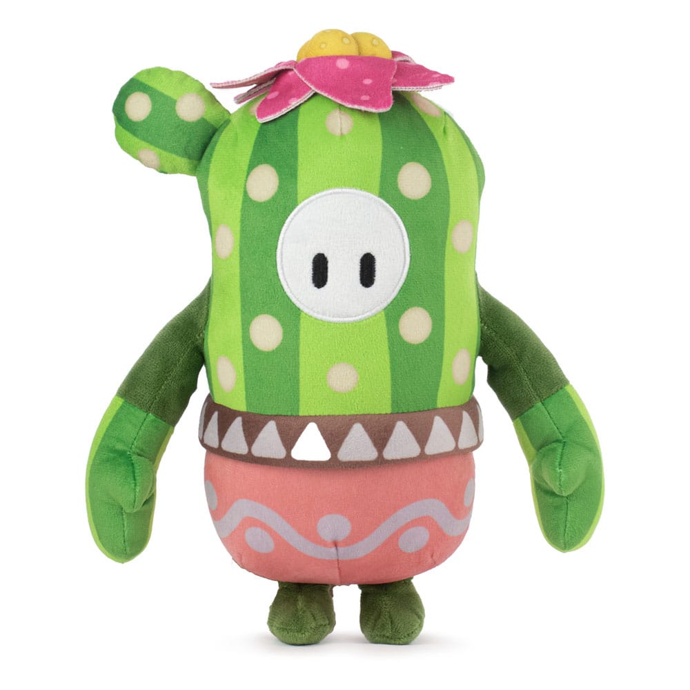 Peluche Fall Guys Cactus 30 cm officielle Barrado, vue de face, douce et colorée.