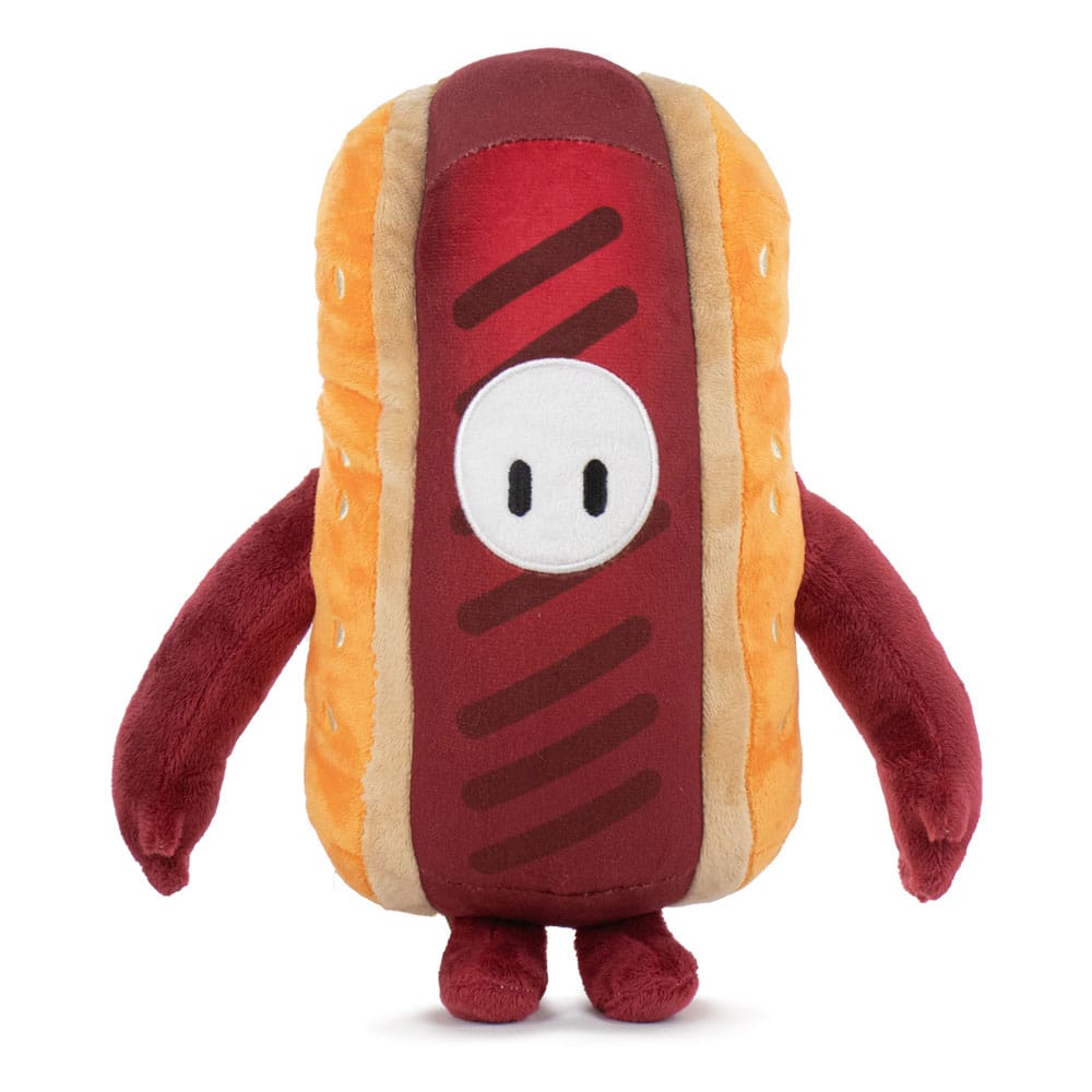 Peluche Fall Guys Hot Dog 30 cm sous licence officielle Barrado, vue de face