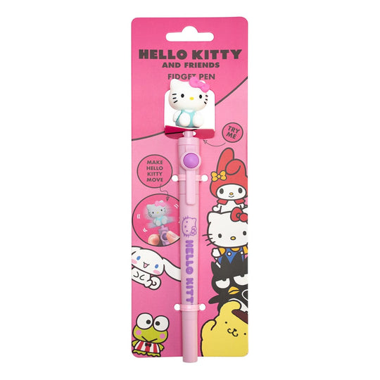 Détail du mécanisme fidget du stylo Hello Kitty Sanrio