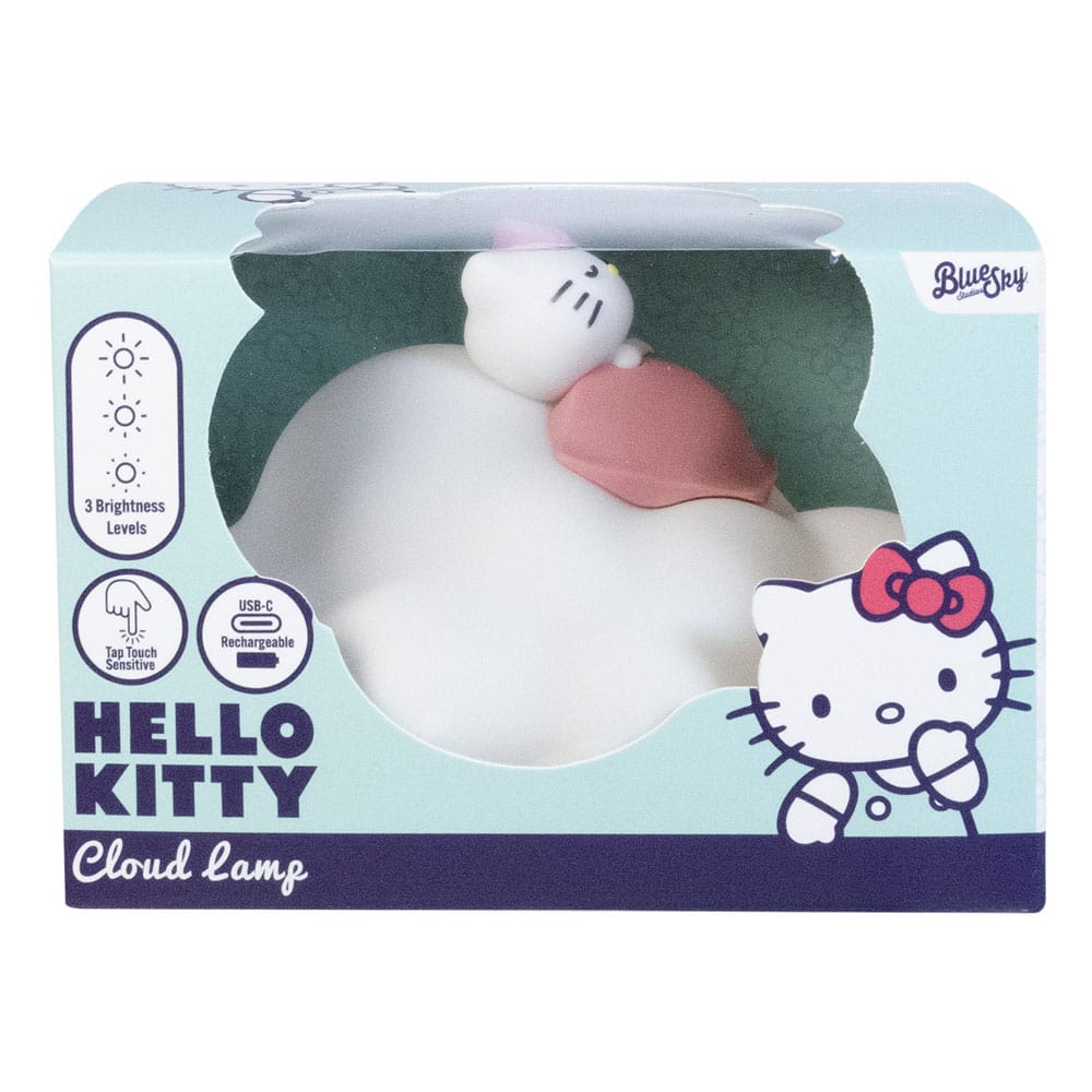 Lampe Hello Kitty Cloud Sanrio dans une chambre d'enfant, créant une ambiance douce
