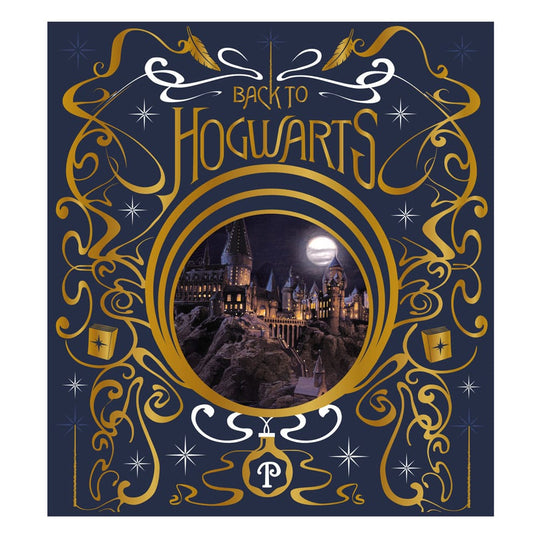 Lampe Harry Potter Back to Poudlard allumée, montrant le design emblématique de l'école de sorcellerie.