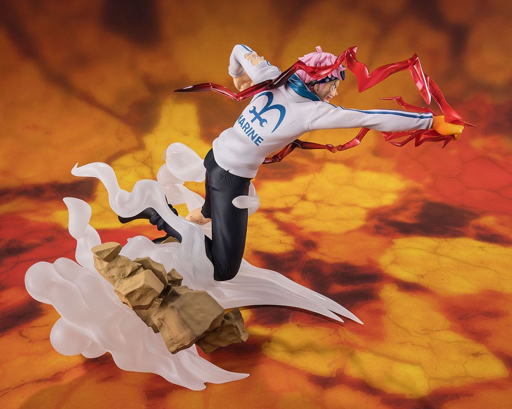 Vue latérale statuette Koby One Piece Figuarts ZERO avec effets