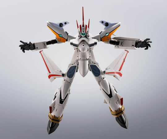 Figurine Macross Hi-Metal R Chogokin VF-19P en pose dynamique
