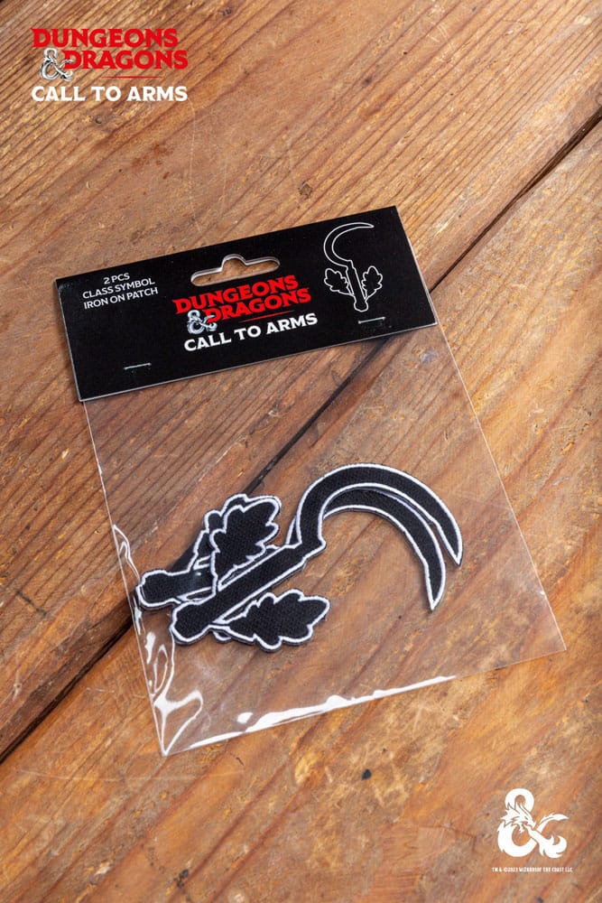 Patch D&D Druide appliqué sur un sac à dos en toile