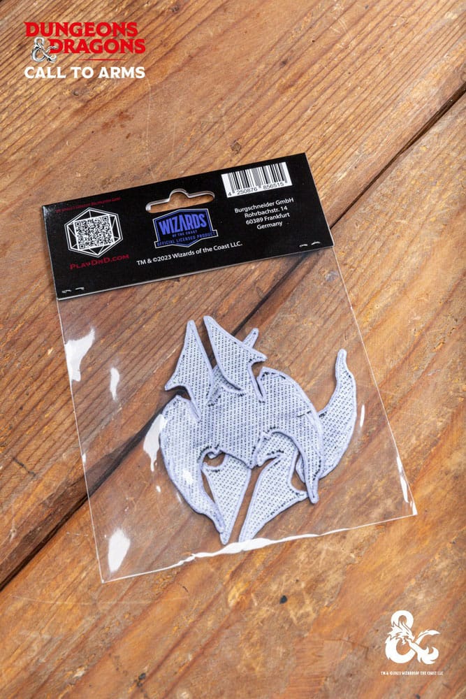 Patch D&D Paladin appliqué sur une veste en jean