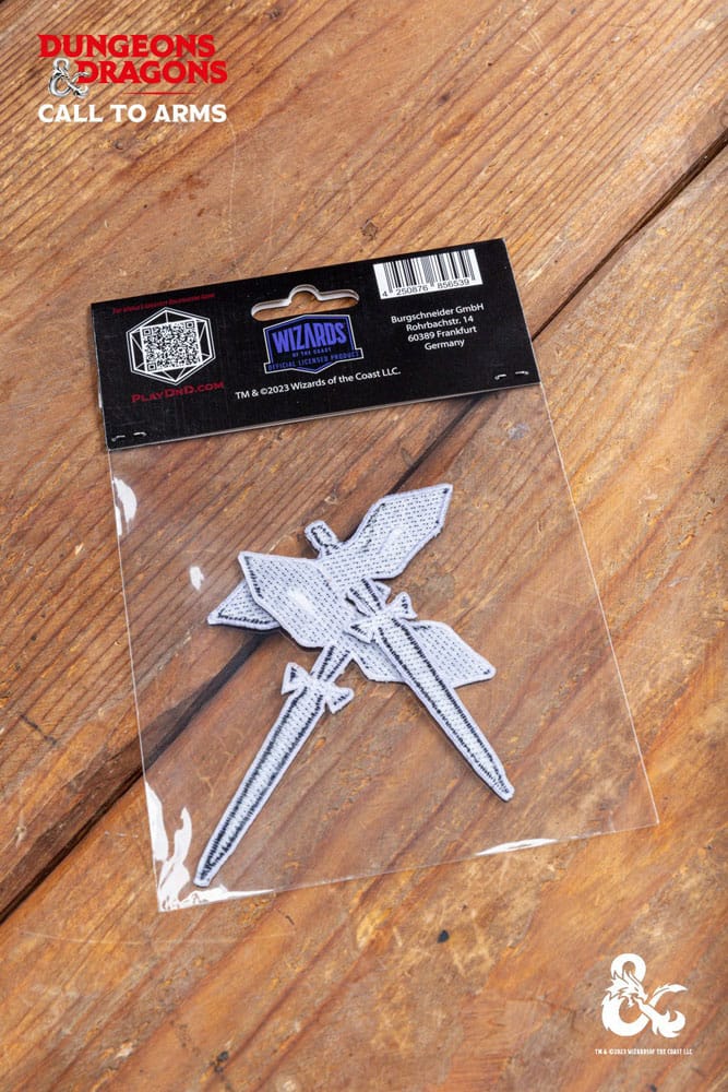 Patch D&D Rogue appliqué sur une veste en jean, style personnalisé