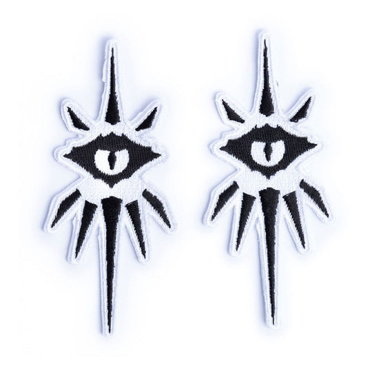 Set de patchs D&D Warlock Burgschneider sur fond neutre