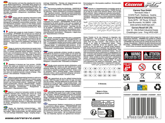 Vue arrière du Pipe Kart Peach RC Carrera 1/18
