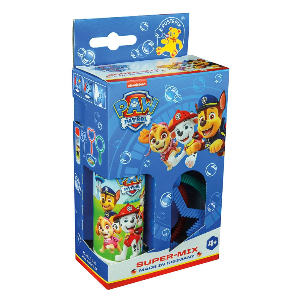Présentoir de 15 packs de bulles de savon PAW Patrol Pustefix Super-Mix